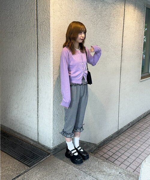 DISCOAT(ディスコート)の「【umm.】裾フリルバイカーパンツ(その他パンツ・レディース・ブラック/グレー/ブラック系その他・FREE)」の6枚目の写真
