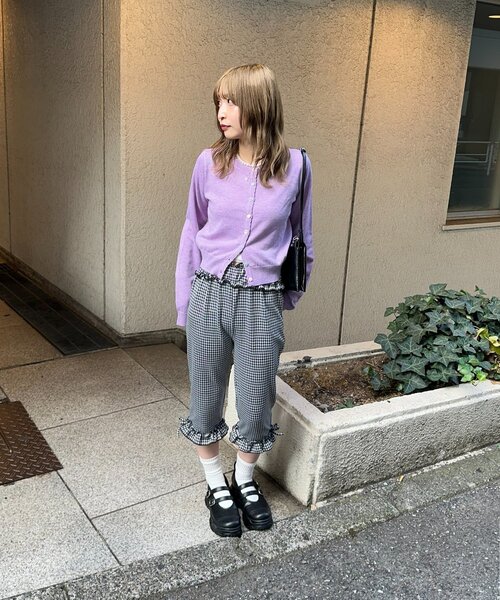 DISCOAT(ディスコート)の「【umm.】裾フリルバイカーパンツ(その他パンツ・レディース・ブラック/グレー/ブラック系その他・FREE)」の8枚目の写真