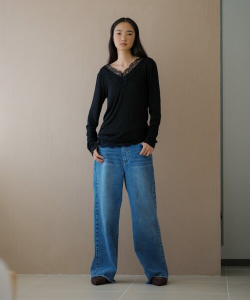 SHENERY(シーナリー)の「ウエストデザインデニム(デニムパンツ・レディース・ブルー・38/36)」の13枚目の写真