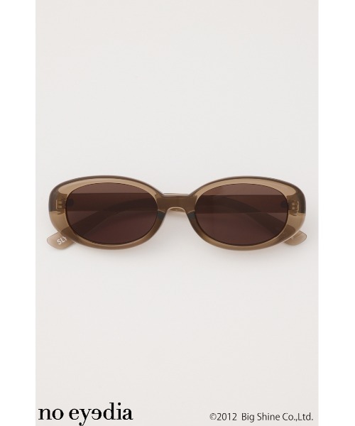 SLY（スライ）の「【noeyedia】OVAL SHAPE EYEWEAR ノーアイディアオーバルシェイプアイウェア（メガネ・レディース・ブラウン/ブラック/グレー・FREE）」の3枚目の写真