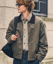 HECT（ヘクト）の「【HECT】Vintage Washed Duck Jacket   ヴィンテージ加工 襟コーデュロイ ドローコード 中綿ダックブルゾン（ブルゾン）」