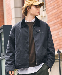 HECT（ヘクト）の「【HECT】Vintage Washed Duck Jacket   ヴィンテージ加工 襟コーデュロイ ドローコード 中綿ダックブルゾン（ブルゾン）」