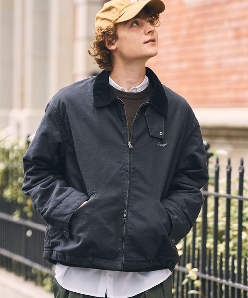 HECT(ヘクト)の「【HECT】Vintage Washed Duck Jacket / ヴィンテージ加工 襟コーデュロイ ドローコード 中綿ダックブルゾン(ブルゾン・メンズ・キャメル/ブラウン/ブラック/オリーブ・S/L/M)」の12枚目の写真