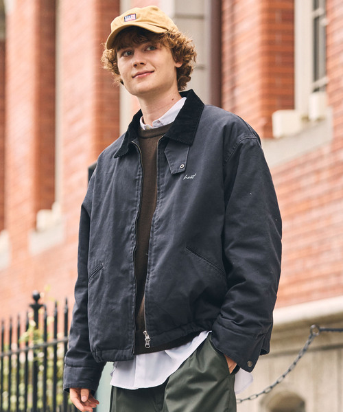 HECT(ヘクト)の「【HECT】Vintage Washed Duck Jacket / ヴィンテージ加工 襟コーデュロイ ドローコード 中綿ダックブルゾン(ブルゾン・メンズ・キャメル/ブラウン/ブラック/オリーブ・S/L/M)」の14枚目の写真