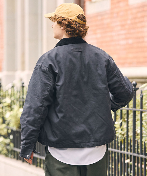 HECT(ヘクト)の「【HECT】Vintage Washed Duck Jacket / ヴィンテージ加工 襟コーデュロイ ドローコード 中綿ダックブルゾン(ブルゾン・メンズ・キャメル/ブラウン/ブラック/オリーブ・S/L/M)」の16枚目の写真
