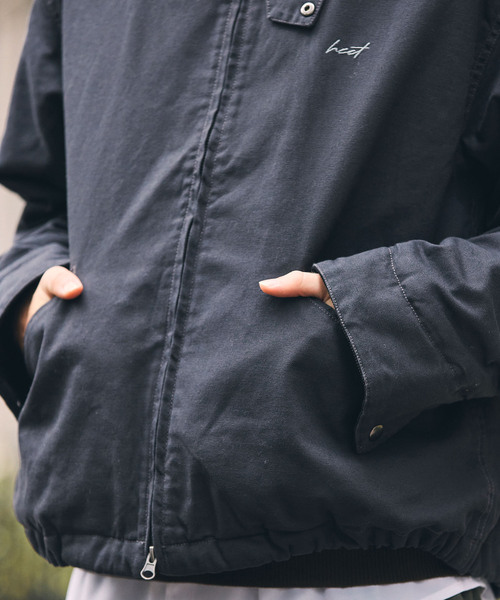 HECT(ヘクト)の「【HECT】Vintage Washed Duck Jacket / ヴィンテージ加工 襟コーデュロイ ドローコード 中綿ダックブルゾン(ブルゾン・メンズ・キャメル/ブラウン/ブラック/オリーブ・S/L/M)」の18枚目の写真