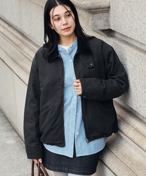 HECT(ヘクト)の「【HECT】Vintage Washed Duck Jacket / ヴィンテージ加工 襟コーデュロイ ドローコード 中綿ダックブルゾン(ブルゾン・メンズ・キャメル/ブラウン/ブラック/オリーブ・S/L/M)」の21枚目の写真