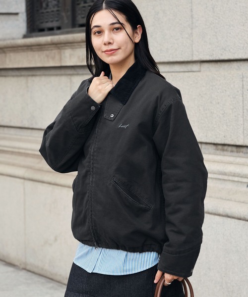 HECT(ヘクト)の「【HECT】Vintage Washed Duck Jacket / ヴィンテージ加工 襟コーデュロイ ドローコード 中綿ダックブルゾン(ブルゾン・メンズ・キャメル/ブラウン/ブラック/オリーブ・S/L/M)」の22枚目の写真