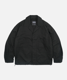 DOUBLE POCKET COVERALL JACKET _ BLACK