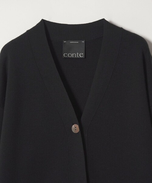 conte(コンテ)の「<conte>NVL ハイゲージ Vネックカーディガン(カーディガン/ボレロ・レディース・ナチュラル/ブラック/ダークブラウン・FREE)」の17枚目の写真