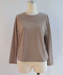 ストレッチシアーベロア長袖Tシャツ