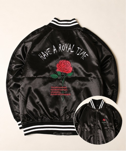 WESTSEA(ウエストシー)の「薔薇スカジャン(スカジャン・メンズ・ブラック×ブラック/ブラック系その他/ブラック×シルバー・M)」の2枚目の写真