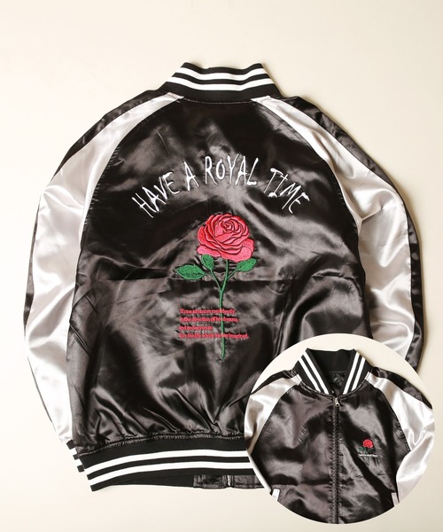 WESTSEA(ウエストシー)の「薔薇スカジャン(スカジャン・メンズ・ブラック×ブラック/ブラック系その他/ブラック×シルバー・M)」の3枚目の写真