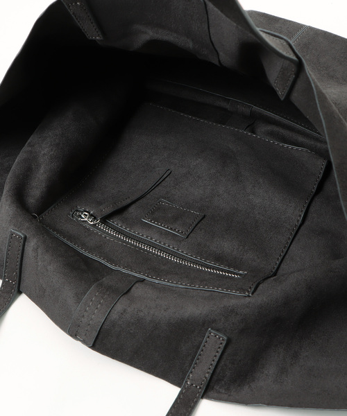 LAULEN（ローレン）の「suede touch wide shoulder bag /スエードタッチワイドショルダーバッグ（トートバッグ・レディース・ベージュ/カーキ/グレー・FREE）」の6枚目の写真