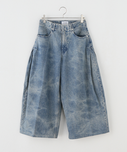 TANAKA(タナカ)の「【TANAKA / タナカ】WIDE CROPPED JEANS(デニムパンツ・レディース・ブラック/ブルー・28/26/27)」の2枚目の写真
