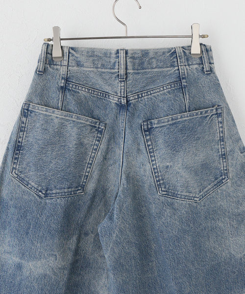 TANAKA(タナカ)の「【TANAKA / タナカ】WIDE CROPPED JEANS(デニムパンツ・レディース・ブラック/ブルー・28/26/27)」の5枚目の写真