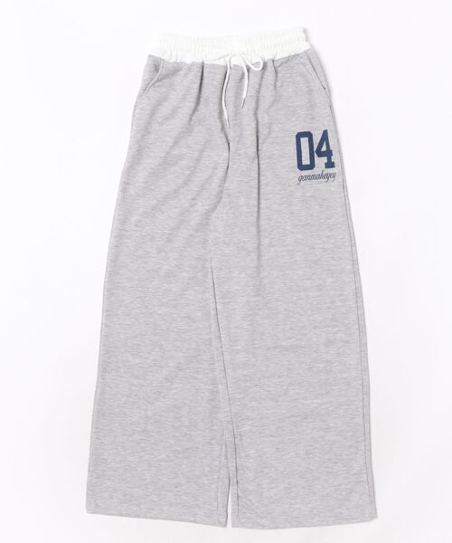 Ritzy(リッツィー)の「ナンバーロゴ入り・ワイドスエットパンツ(スウェットパンツ・レディース・ブラック/ライトグレー・LARGE/MEDIUM)」の10枚目の写真