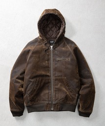 HUF（ハフ）の「FLOCKED DENIM HOODED JACKET（ブルゾン）」