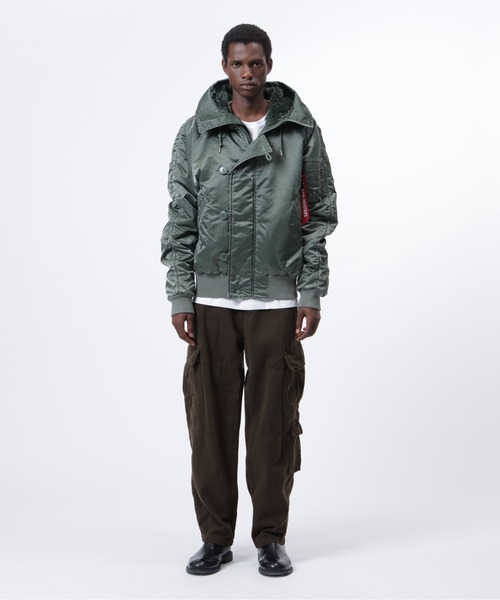 Alpha Industries(アルファインダストリーズ)の「Alpha Industries/アルファ インダストリーズ/N-2B HERITAGE FIT PARKA (BATTLEWASH)/バトルウォッシュN-2Bヘリテージ フィット パーカ(ミリタリージャケット・メンズ・ブラック/セージグリーン・2XL/XL/L/M/S)」の5枚目の写真