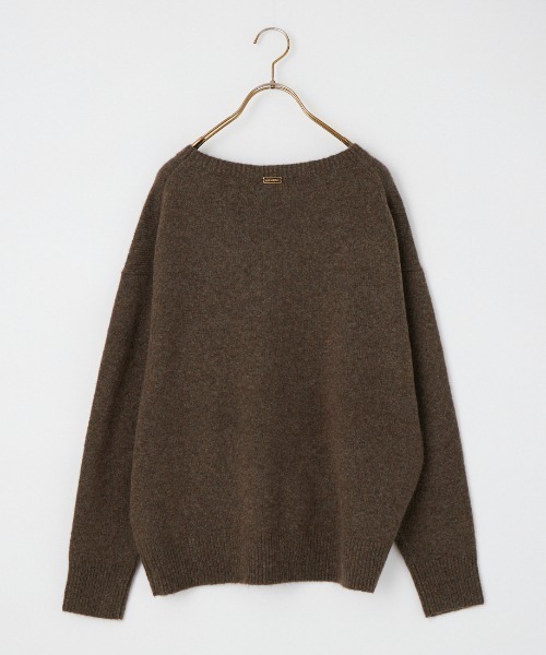 MICA&DEAL（マイカ＆ディール）の「【WEB先行予約】[MICA&DEAL/マイカアンドディール] 別注 ルーズシルエット ボートネックニット（ニット/セーター・レディース・オフホワイト/ブラウン/チャコール・F）」の8枚目の写真