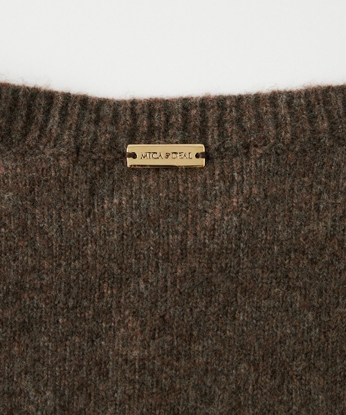 MICA&DEAL（マイカ＆ディール）の「【WEB先行予約】[MICA&DEAL/マイカアンドディール] 別注 ルーズシルエット ボートネックニット（ニット/セーター・レディース・オフホワイト/ブラウン/チャコール・F）」の5枚目の写真