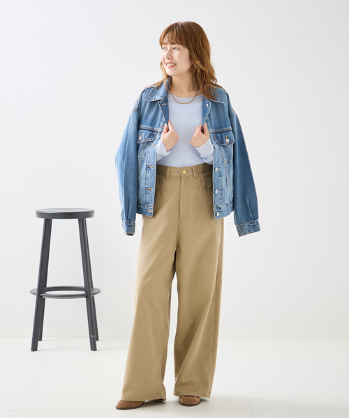 journal standard L'essage(ジャーナルスタンダードレサージュ)の「丸胴クルーネックプルオーバー(Tシャツ/カットソー・レディース・チャコールグレー/アイボリー/サックスブルー・FREE)」の6枚目の写真