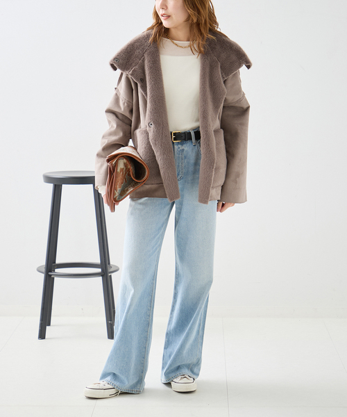 journal standard L'essage(ジャーナルスタンダードレサージュ)の「丸胴クルーネックプルオーバー(Tシャツ/カットソー・レディース・チャコールグレー/アイボリー/サックスブルー・FREE)」の15枚目の写真
