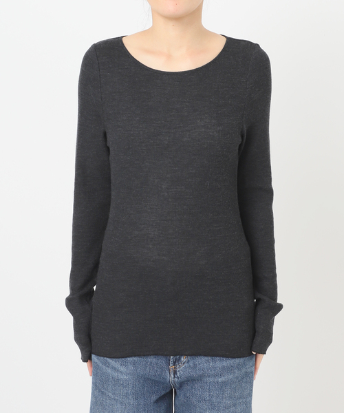 journal standard L'essage(ジャーナルスタンダードレサージュ)の「丸胴クルーネックプルオーバー(Tシャツ/カットソー・レディース・チャコールグレー/アイボリー/サックスブルー・FREE)」の19枚目の写真