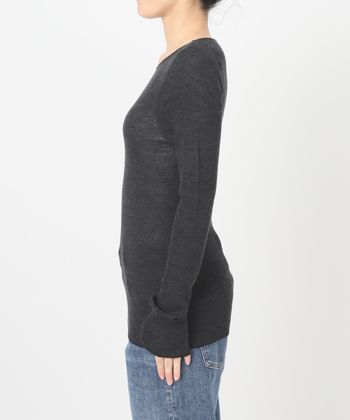 journal standard L'essage(ジャーナルスタンダードレサージュ)の「丸胴クルーネックプルオーバー(Tシャツ/カットソー・レディース・チャコールグレー/アイボリー/サックスブルー・FREE)」の20枚目の写真