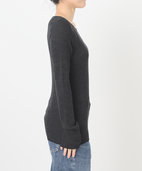 journal standard L'essage(ジャーナルスタンダードレサージュ)の「丸胴クルーネックプルオーバー(Tシャツ/カットソー・レディース・チャコールグレー/アイボリー/サックスブルー・FREE)」の22枚目の写真