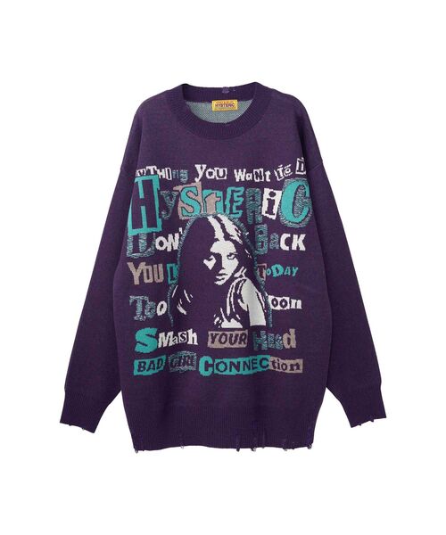 HYSTERIC GLAMOUR(ヒステリックグラマー)の「CHAOS READY ジャカード ワンピース(ワンピース・レディース・パープル/トップグレー/ブラック・FREE)」の1枚目の写真