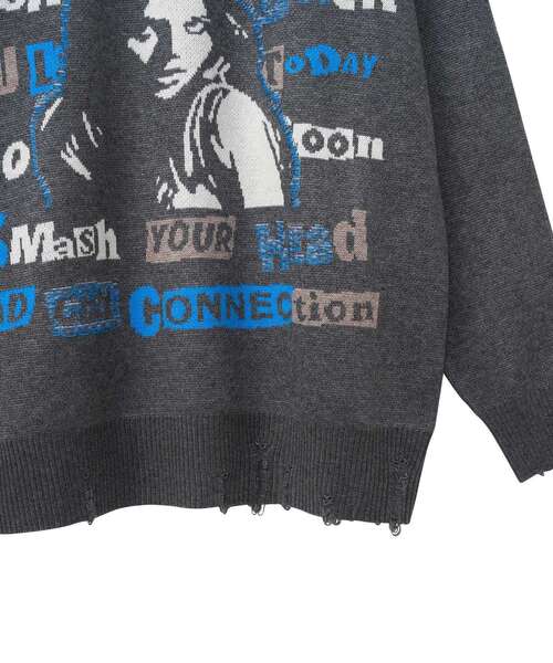 HYSTERIC GLAMOUR(ヒステリックグラマー)の「CHAOS READY ジャカード ワンピース(ワンピース・レディース・パープル/トップグレー/ブラック・FREE)」の7枚目の写真