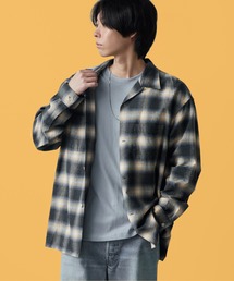 FIVE BROTHER（ファイブブラザー）の「FIVE BROTHER/ファイブブラザー チェックワンナップシャツ ネルシャツ オンブレチェック オープンカラー カジュアル アメカジ 2026年秋冬 秋服冬服（シャツ/ブラウス）」