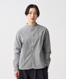 Women's Cotton Flannel Band Collar Shirt
