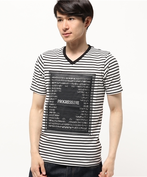 VENCEEXCHANGE(ヴァンスエクスチェンジ)の「PROGRESSIVEペイズリーT (Tシャツ/カットソー・メンズ・ブラック/コーラル/オフホワイト・MEDIUM/LARGE)」の12枚目の写真