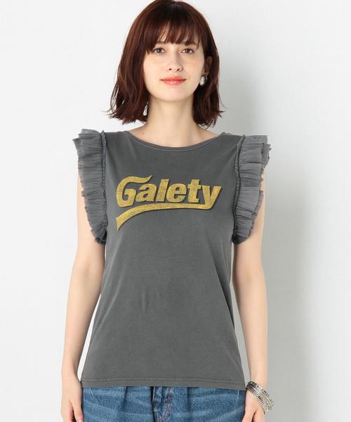 Another Edition(アナザーエディション)の「ロゴフリルチュールスリーブTシャツ/AEBC LOGO フリル チュールSL T◆(Tシャツ/カットソー・レディース・ホワイト/グレー/イエロー・FREE)」の5枚目の写真