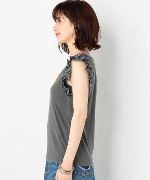 Another Edition(アナザーエディション)の「ロゴフリルチュールスリーブTシャツ/AEBC LOGO フリル チュールSL T◆(Tシャツ/カットソー・レディース・ホワイト/グレー/イエロー・FREE)」の6枚目の写真