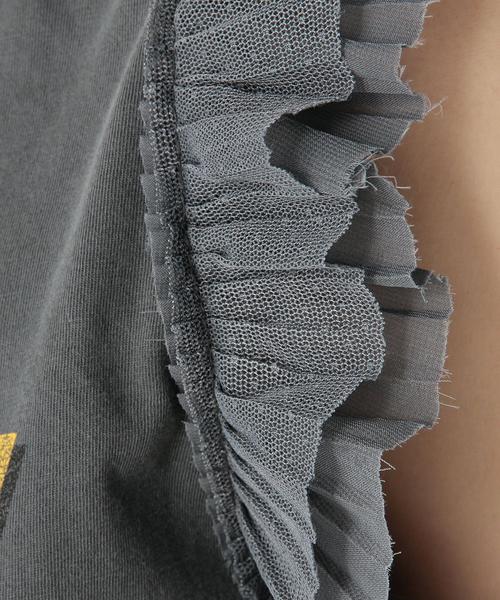 Another Edition(アナザーエディション)の「ロゴフリルチュールスリーブTシャツ/AEBC LOGO フリル チュールSL T◆(Tシャツ/カットソー・レディース・ホワイト/グレー/イエロー・FREE)」の10枚目の写真