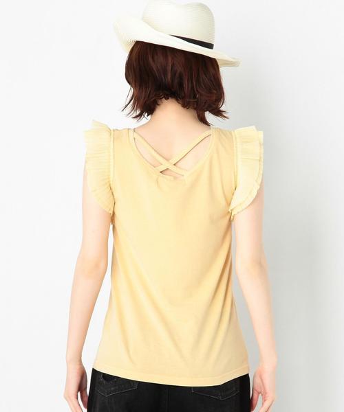 Another Edition(アナザーエディション)の「ロゴフリルチュールスリーブTシャツ/AEBC LOGO フリル チュールSL T◆(Tシャツ/カットソー・レディース・ホワイト/グレー/イエロー・FREE)」の16枚目の写真