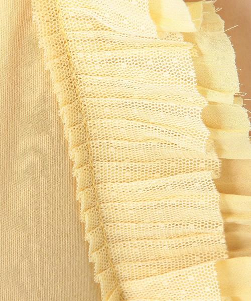 Another Edition(アナザーエディション)の「ロゴフリルチュールスリーブTシャツ/AEBC LOGO フリル チュールSL T◆(Tシャツ/カットソー・レディース・ホワイト/グレー/イエロー・FREE)」の11枚目の写真