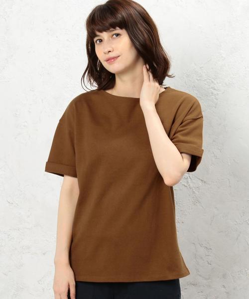 green label relaxing(グリーンレーベルリラクシング)の「CF 16/-テンジク ソデロール UP Tシャツ◆(Tシャツ/カットソー・レディース・ブラック/ベージュ/その他1・FREE)」の3枚目の写真