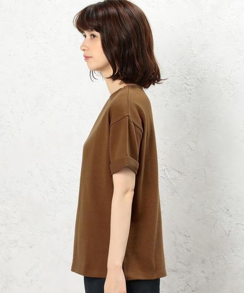 green label relaxing(グリーンレーベルリラクシング)の「CF 16/-テンジク ソデロール UP Tシャツ◆(Tシャツ/カットソー・レディース・ブラック/ベージュ/その他1・FREE)」の6枚目の写真