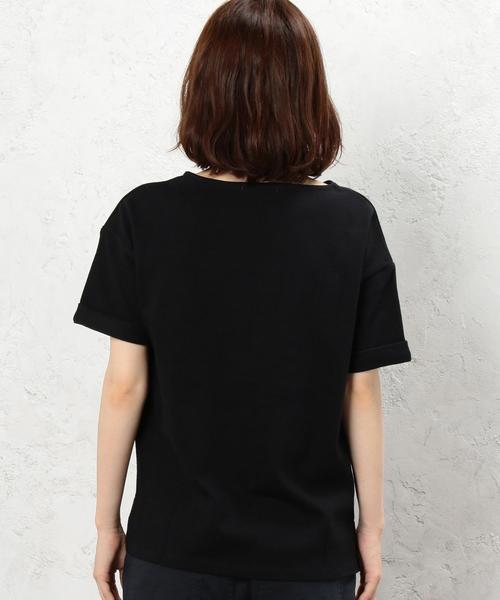 green label relaxing(グリーンレーベルリラクシング)の「CF 16/-テンジク ソデロール UP Tシャツ◆(Tシャツ/カットソー・レディース・ブラック/ベージュ/その他1・FREE)」の15枚目の写真