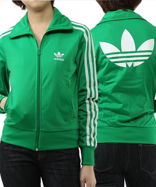 adidas（アディダス）の「LOGO FIREBIRD TT（ジャージ・レディース・ブラック/グリーン/ピンク・SMALL/MEDIUM）」の5枚目の写真