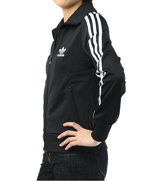 adidas（アディダス）の「LOGO FIREBIRD TT（ジャージ・レディース・ブラック/グリーン/ピンク・SMALL/MEDIUM）」の12枚目の写真