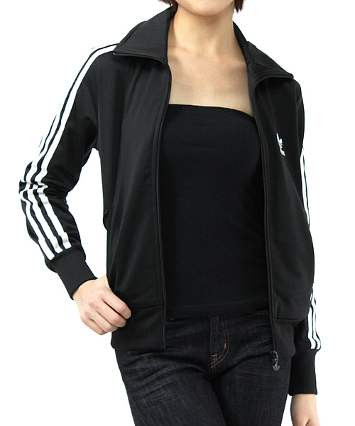 adidas（アディダス）の「LOGO FIREBIRD TT（ジャージ・レディース・ブラック/グリーン/ピンク・SMALL/MEDIUM）」の14枚目の写真