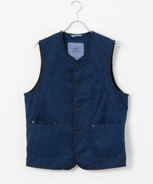 WORK NOT WORK URBAN RESEARCH（ワークノットワークアーバンリサーチ）の「WORK NOT WORK　硫化染ワークポケットベスト（ベスト・メンズ・グレー/ネイビー・MEDIUM/LARGE）」の12枚目の写真