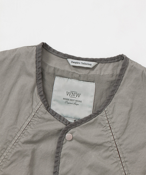 WORK NOT WORK URBAN RESEARCH（ワークノットワークアーバンリサーチ）の「WORK NOT WORK　硫化染ワークポケットベスト（ベスト・メンズ・グレー/ネイビー・MEDIUM/LARGE）」の14枚目の写真