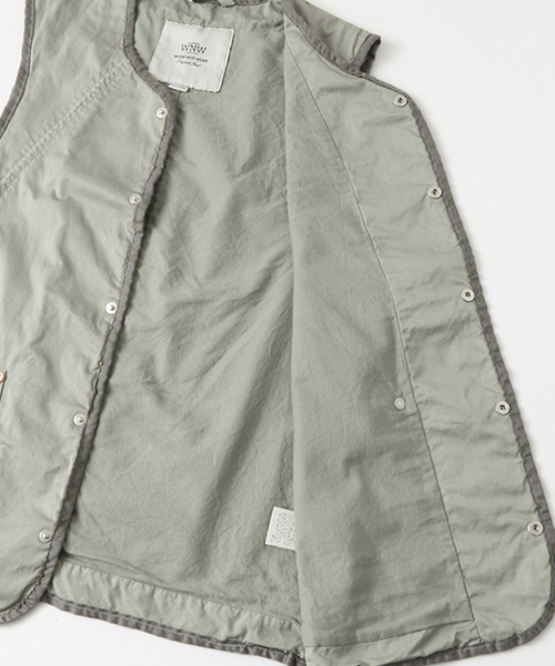 WORK NOT WORK URBAN RESEARCH（ワークノットワークアーバンリサーチ）の「WORK NOT WORK　硫化染ワークポケットベスト（ベスト・メンズ・グレー/ネイビー・MEDIUM/LARGE）」の21枚目の写真