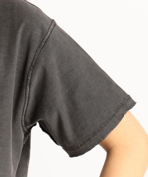 RAY CASSIN(レイカズン)の「ピグメント加工カレッジロゴTシャツ(Tシャツ/カットソー・レディース・パープル/スミクロ/オフホワイト・FREE)」の8枚目の写真